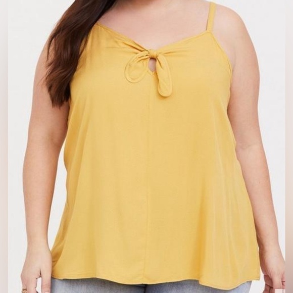 Torrid SZ 2 Sophie Textured Woven Bow Front Swing Cami NWT - Picture 1 of 5